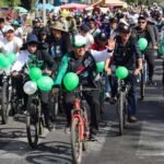 Sacaba vivió el Día del Peatón y del Ciclista con una masiva participación ciudadana