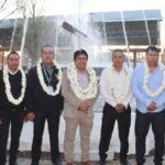 Alcalde de Sacaba entrega plaza de Villa Obrajes con fuente danzante y nuevos espacios